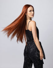 BELLAMI Silk Seam 26" 360g Spiced Crimson Natural Clip-In Hair Extensions