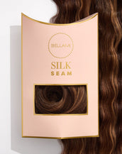 BELLAMI Silk Seam 140g 16" Dark Honey Cocoa Highlights Clip-In Hair Extensions