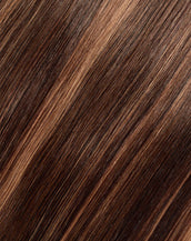 BELLAMI Silk Seam 26" 360g Dark Honey Cocoa Highlight Clip-In Hair Extensions