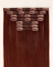 BELLAMI Silk Seam 20" 180g Dark Maple Brown Natural Clip-In Hair Extensions