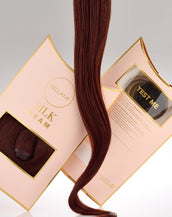 BELLAMI Silk Seam 18" 140g Dark Maple Brown Natural Clip-In Hair Extensions