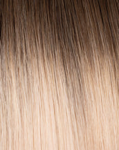BELLAMI Professional Hand-Tied Weft 20" 72g Walnut Brown/Ash Blonde Rooted (3/60) Rooted Hair Extensions