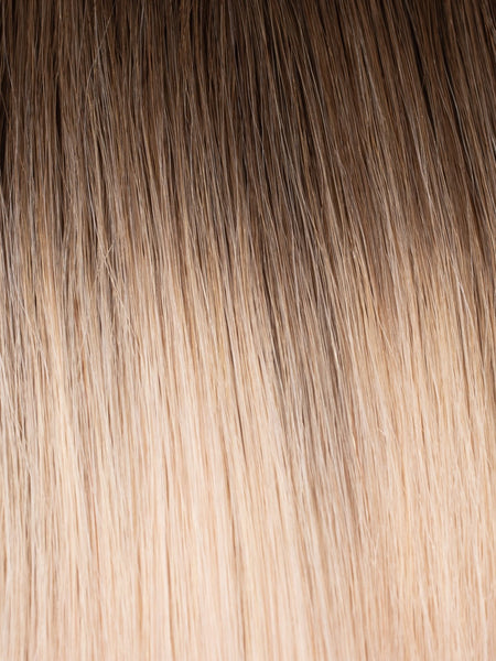 BELLAMI Professional Hand-Tied Weft 24" 88g Walnut Brown/Ash Blonde Rooted (3/60) Rooted Hair Extensions