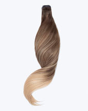 BELLAMI Silk Seam 50g 18" Volumizing Weft Warm Brown/Honey Blonde (O17/24) Ombre Clip-In Hair Extension