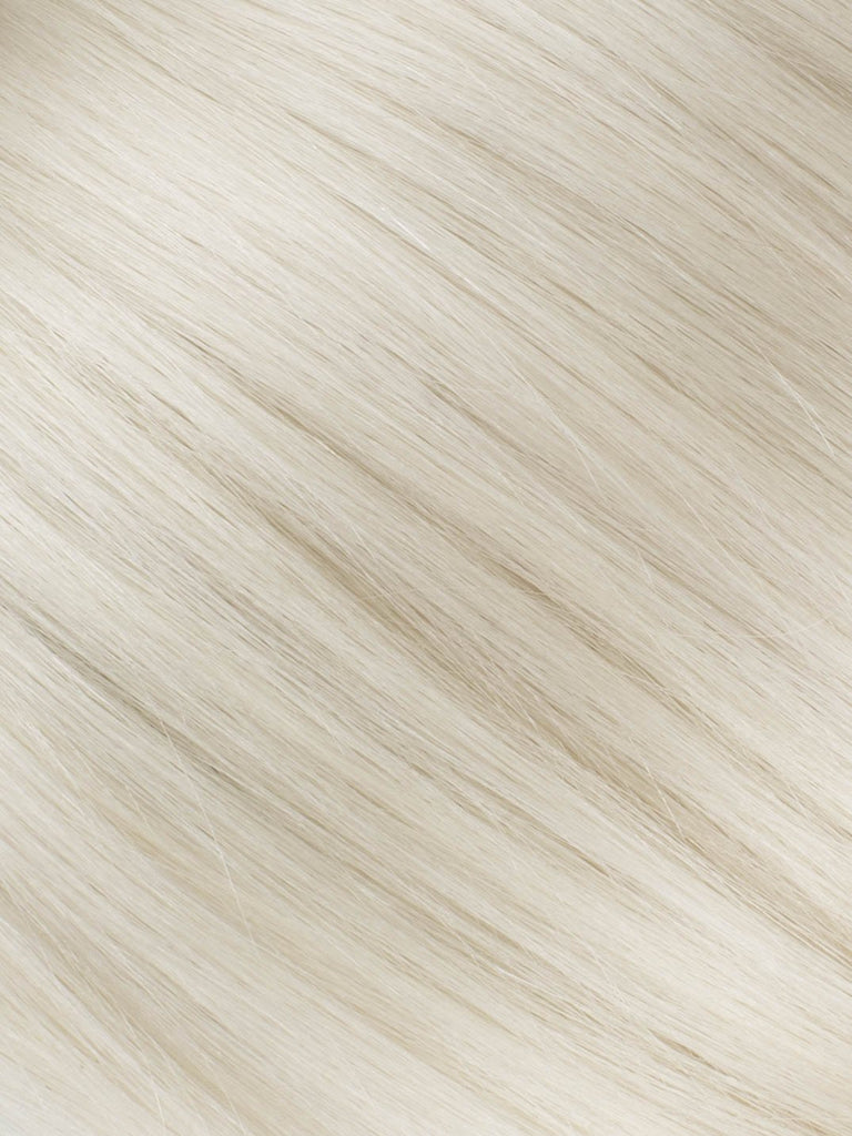 BELLAMI Professional Hand-Tied Weft 16" 56g White Blonde #80 Natural Hair Extensions