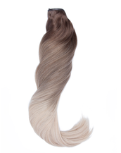 BELLAMI Silk Seam 140g 16" White Mocha Balayage Clip-In Hair Extensions
