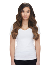 BELLAMI Professional Lace Weft | Bellissima 220g 22'' Almond Brown (7) Natural Clip-In Hair Extensions