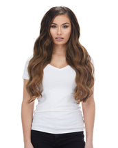 BELLAMI Professional Silk Seam™ | 260g 24" Almond Brown (7) Natural Clip-In Hair Extensions