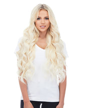 BELLAMI Silk Seam 360g 26" Ash Blonde (60) Natural Clip-In Hair Extensions