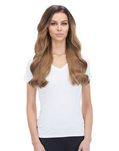 Bambina 160g 20" Ash Brown Hair (#8) Natural Clip-In Hair Extensions