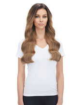 BELLAMI Silk Seam 240g 22" Ash Brown (8) Natural Clip-In Hair Extensions