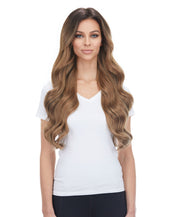 BELLAMI Silk Seam 360g 26" Ash Brown (8) Natural Clip-In Hair Extensions