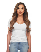 BELLAMI Professional Lace Weft | Bambina 160g 20'' Chestnut Brown (#6) Natural Clip-In Hair Extensions