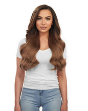 Bellissima 220g 22'' Chestnut Brown (6) Natural Clip-In Hair Extensions
