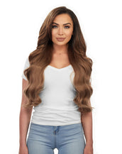 BELLAMI Professional Lace Weft | Magnifica 240g 24" Chestnut Brown (6) Natural Clip-In Hair Extensions