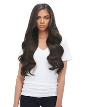 BELLAMI Silk Seam 260g 24" Dark Brown (2) Natural Clip-In Hair Extensions