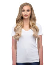 BELLAMI Professional Lace Weft | Bambina 160g 20'' Dirty Blonde (#18) Natural Clip-In Hair Extensions