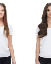 Maxima 260g 20" Chocolate Brown (4) Natural Clip-In Hair Extensions