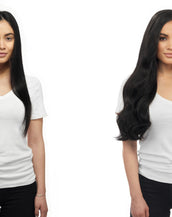 Maxima 260g 20" Jet Black (1) Natural Clip-In Hair Extensions