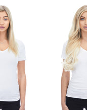 Maxima 260g 20" Platinum Blonde (80) Natural Clip-In Hair Extensions