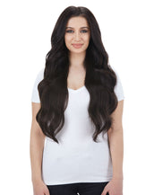 BELLAMI Silk Seam 360g 26" Mochachino Brown (1C) Natural Clip-In Hair Extensions