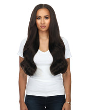 BELLAMI Silk Seam 260g 24" Off Black (1B) Natural Clip-In Hair Extensions