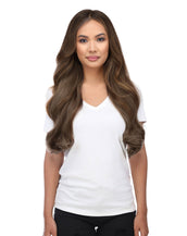 Bellissima 220g 22'' Walnut Brown (3) Natural Clip-In Hair Extensions